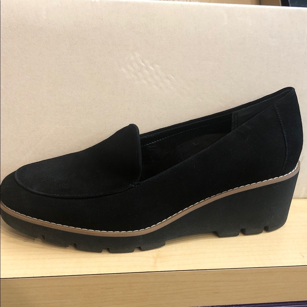 Vionic Black Platform Loafers